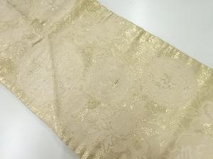 アンティーク　花唐草模様織出し名古屋帯（材料）